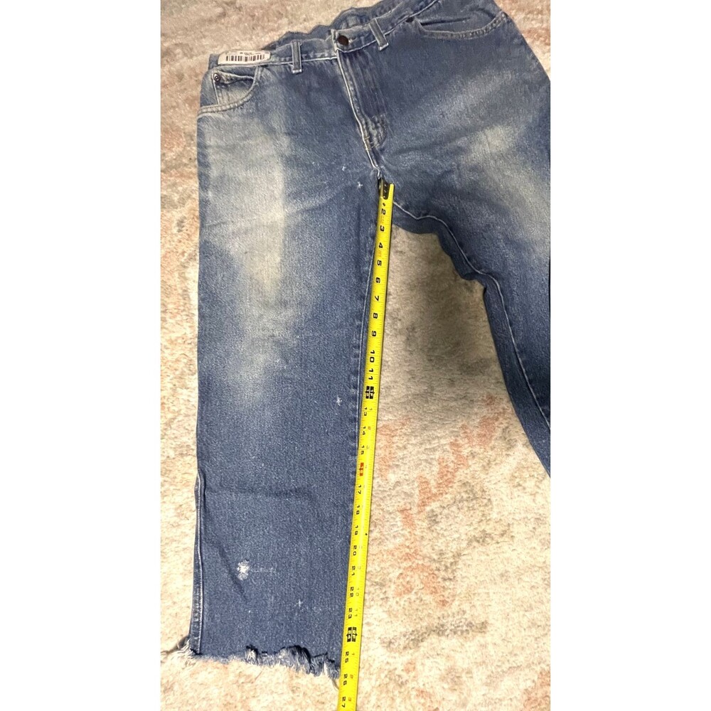 Reed Double Knot Jeans Womens 36x30 Blue Raw‎ Hem Cropped Western Work Wear - Picture 5 of 9